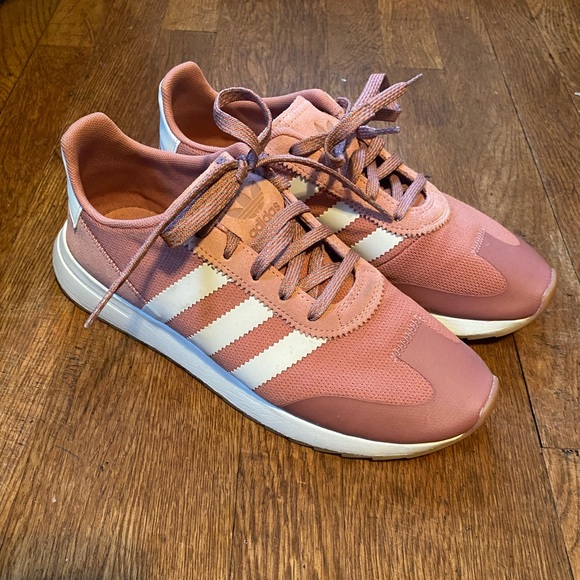 rose colored adidas shoes